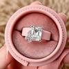 Women Pink Silicone Ring Butterfly With Radiant CZ, Hypoallergenic Daily Sport Wedding Band