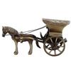 Brass Horse Cart Tanga Showpiece for Office, Home, Horse Carriage (Ghoda Gadi) for Good Luck Home Decor