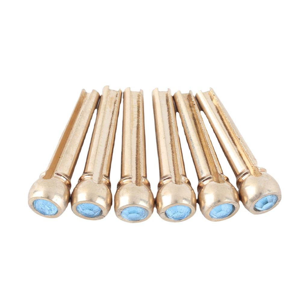 6PCS Metal Music Instrument Parts Fixed Cone Guitar Accessories Guitar Bridge Pins Guitar