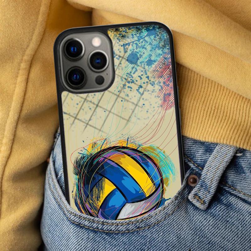 Volleyball Sport Soft Phone Case for iPhone 17 Air 16e Pro Max 15 Pro 13 14 Plus 11 12 MagSafe Magnetic Coque