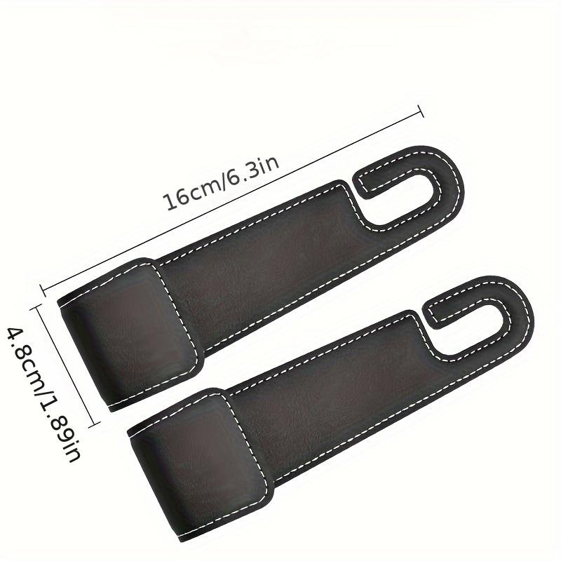 Car Hooks, Car Seat Back PU Leather Storage Hook, Multi-function Hanger For Keys Purse, Handbag Earphone Charging Cable Umbrellas Coats Car Organizer