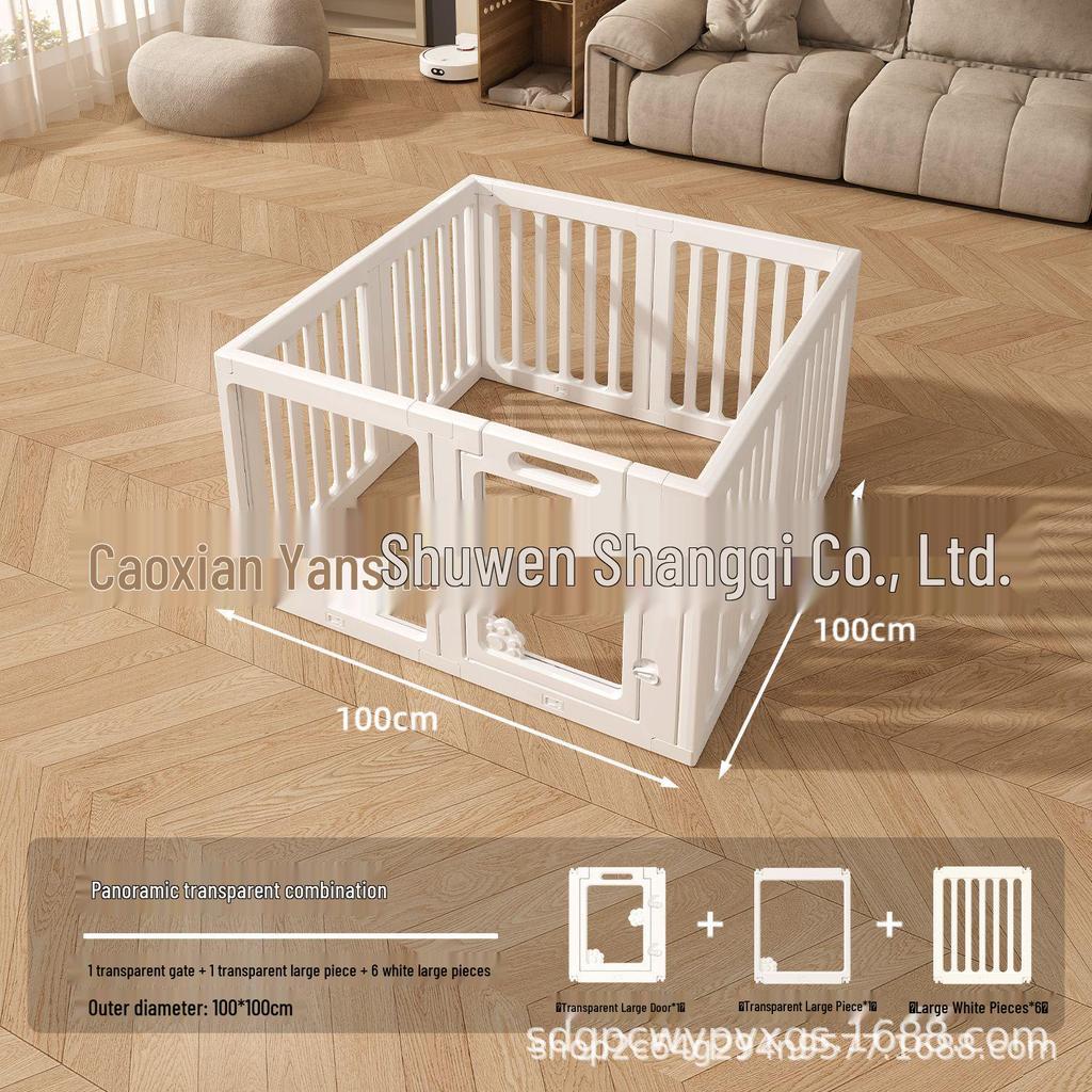 Clear Acrylic Indoor Dog Fence & House for Small Breeds