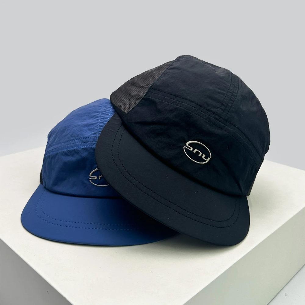 Koreanische Baseballkappe mit Stickerei - Schirmmütze, Atmungsaktives Netz, Schnelltrocknend, UV-Schutz, Einfacher Ins-Stil, Leicht