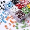 Ceramic Lucky Cat DIY Bracelet Pendant - Vertical Hole Beaded Charm Daruma Cat Accessories