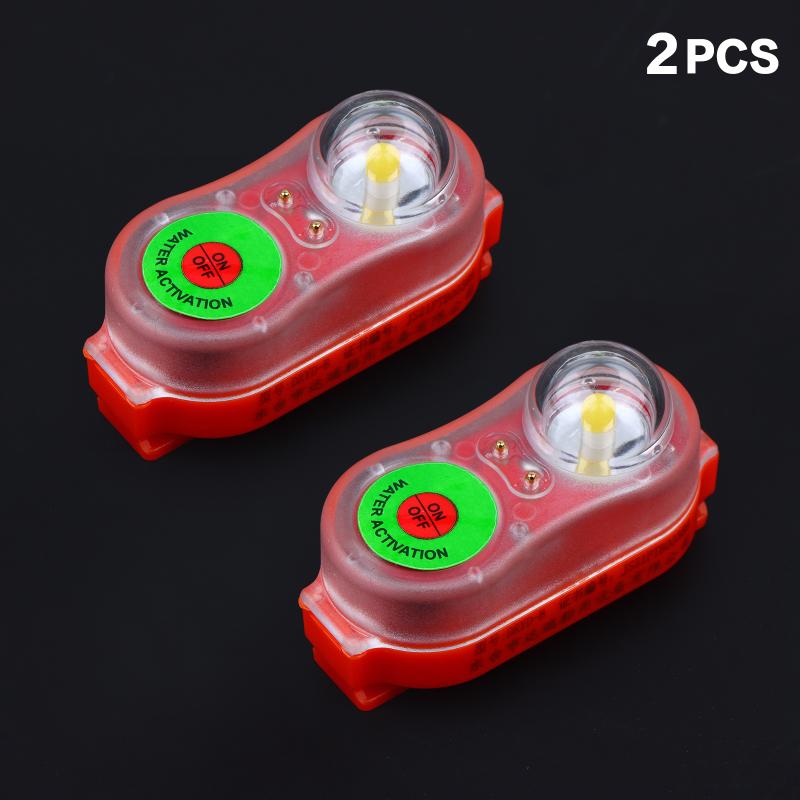 Led Seawater Activated Life Jacket Light Self Lighting Safety Vest Accessory Waterproof Plastic For Adult Survival Gear