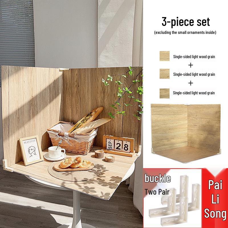 Retro Window Cake Baking Photography Background Board - Wood Grain Props for Studio Scenes