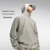 Li Ning Outdoor CF Lightweight Breathable Ice Comfort UPF 50+ Hooded Sun Protection Jacket Men jackets Cooking-Smoke-Gray AFDWE57-2