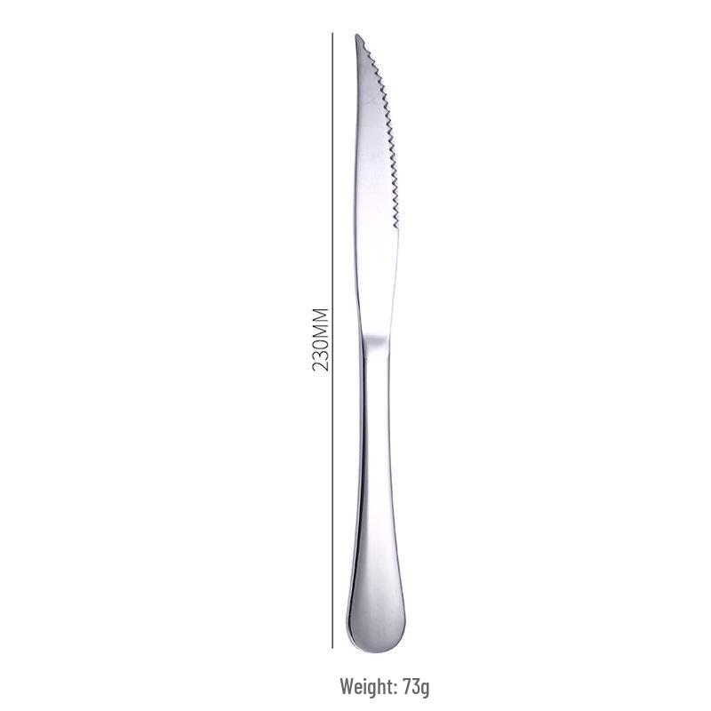 1010 Series Stainless Steel Tableware: Hotel Spoon, Steak Knife, Fork, Dessert Spoon, Coffee Spoon, Fruit Fork, Cake Spatula