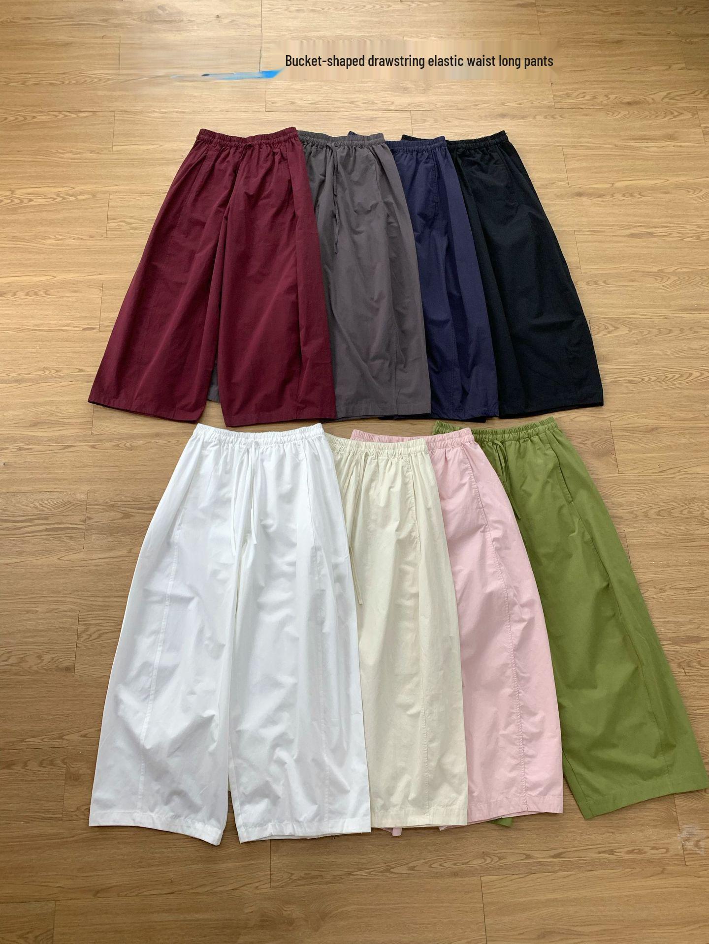 

New Arrival: Casual Fit Barrel Leg Drawstring Pants 34 чёрный