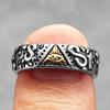 Ring Ancient Egypt Eye God Egyptian Triangle Amulet Talisman Stainless Steel Protect Power Jewelry Gift Hip Hop Rock Goth Gothic