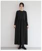 Korean Style Slim-Fit High Waist Round Neck Long Sleeve Midi Dress for Fall/Winter