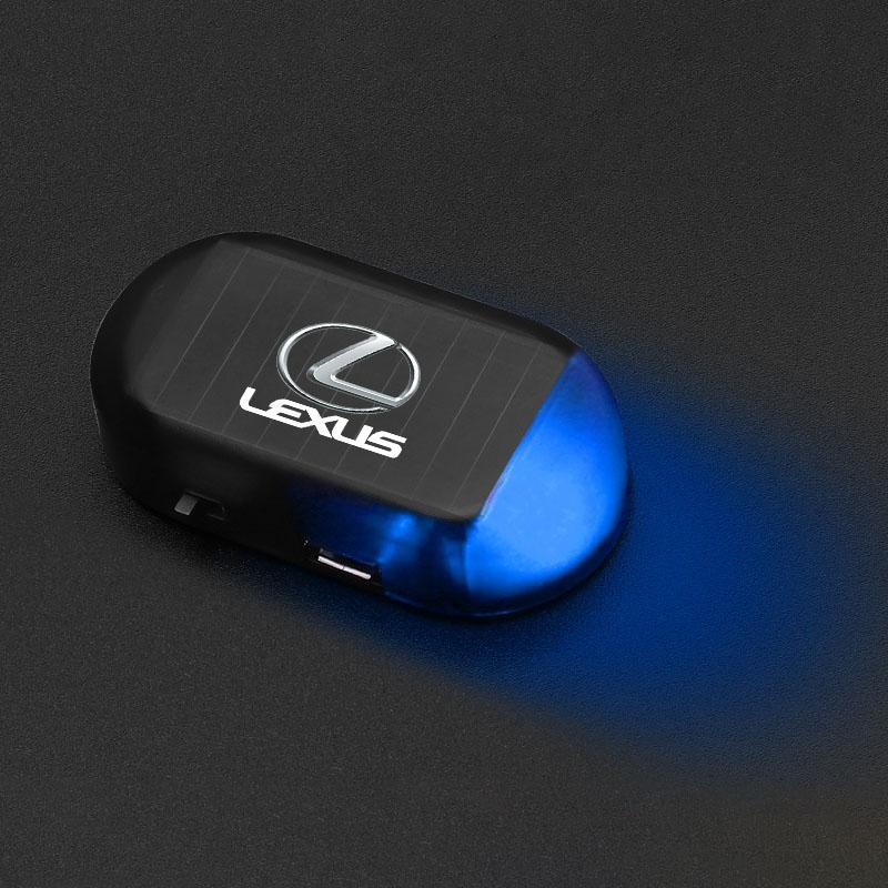 

Interior Stickers Car Light Solar Powered Simulated Dummy Alarm Wireless Warning Anti-Theft For Lexus CT ES LS GS IS HS LF-30 NX синій