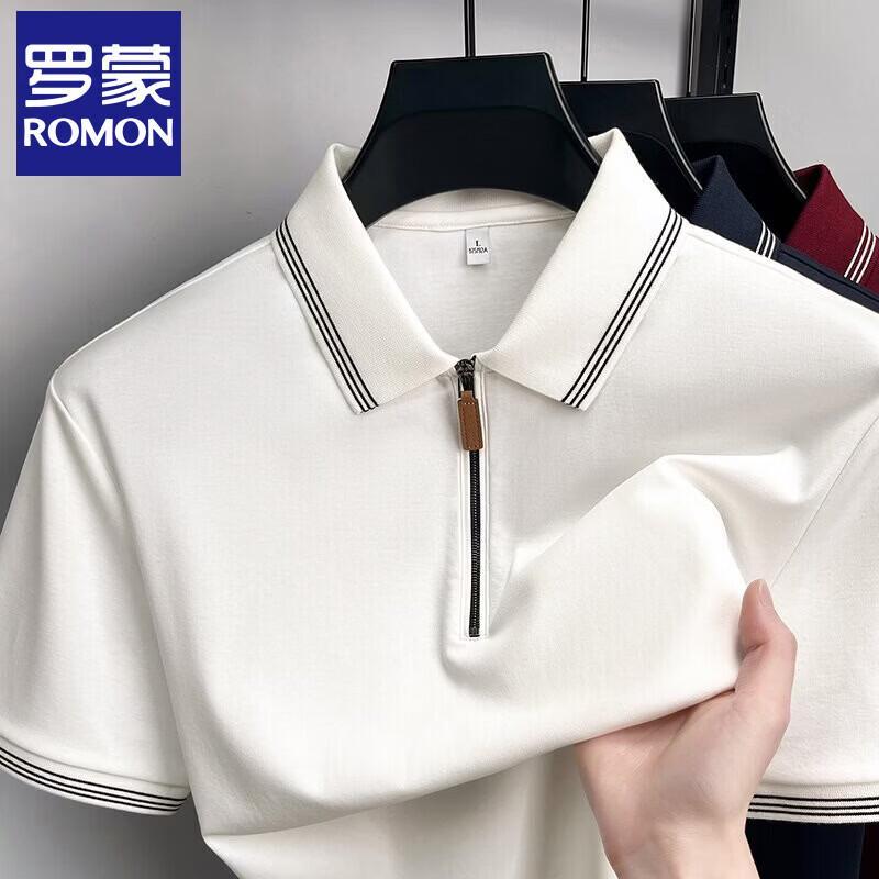 Мужская рубашка-поло Romon с коротким рукавом в стиле business casual 2XL