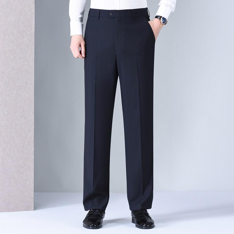 2026 Sommer Herren Anzughose aus Maulbeerseide und Wolle - Für die Mitte des Lebens, Bügelfrei, Gerades Bein, Hochwertiges Gefühl