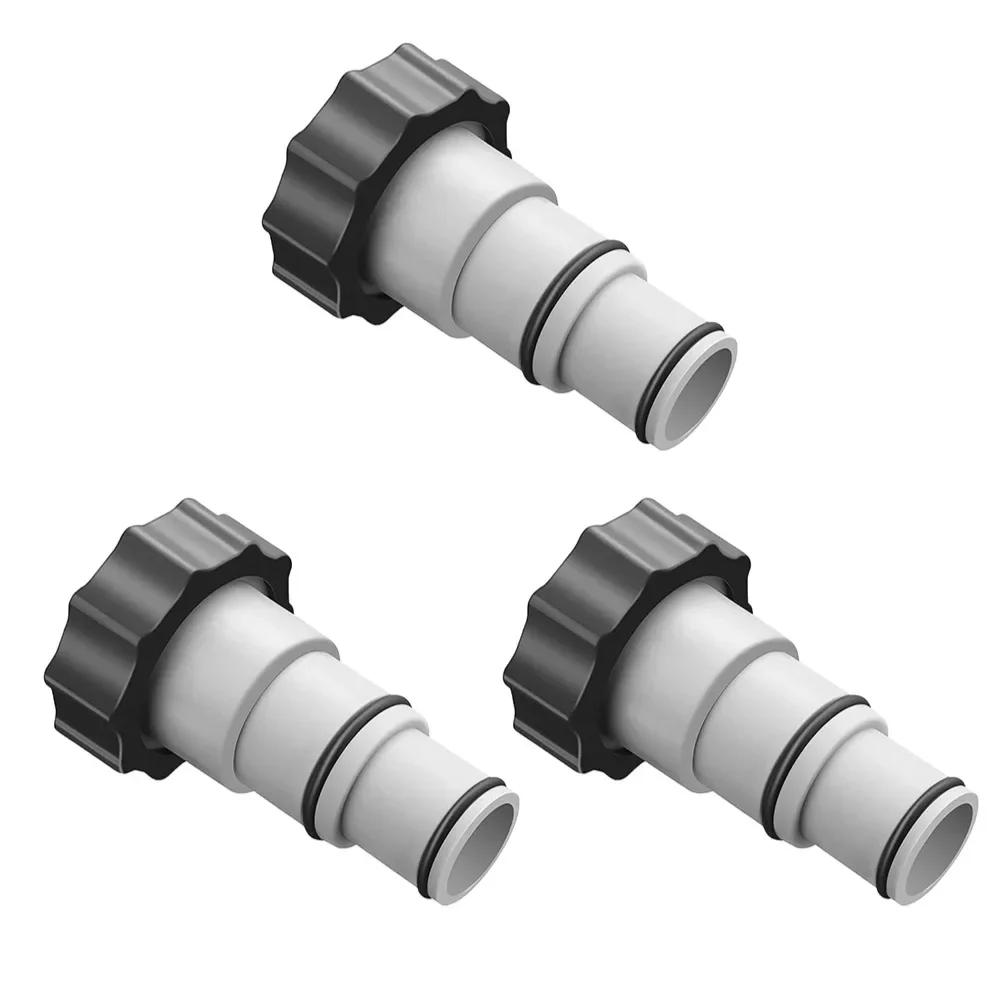Intex Pool Hose Adapter & Connector 1-4Pcs Threaded for Above Ground Pool Pump Filter System Universal Replacement
