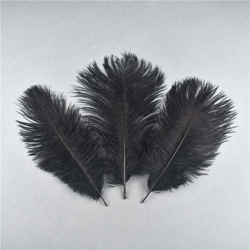 10Pcs Natural Dyed Fluffy Soft Ostrich Feather For Craft Diy Needlework Feathers Jewelry Making Dress Wedding Decoration 25-30Cm