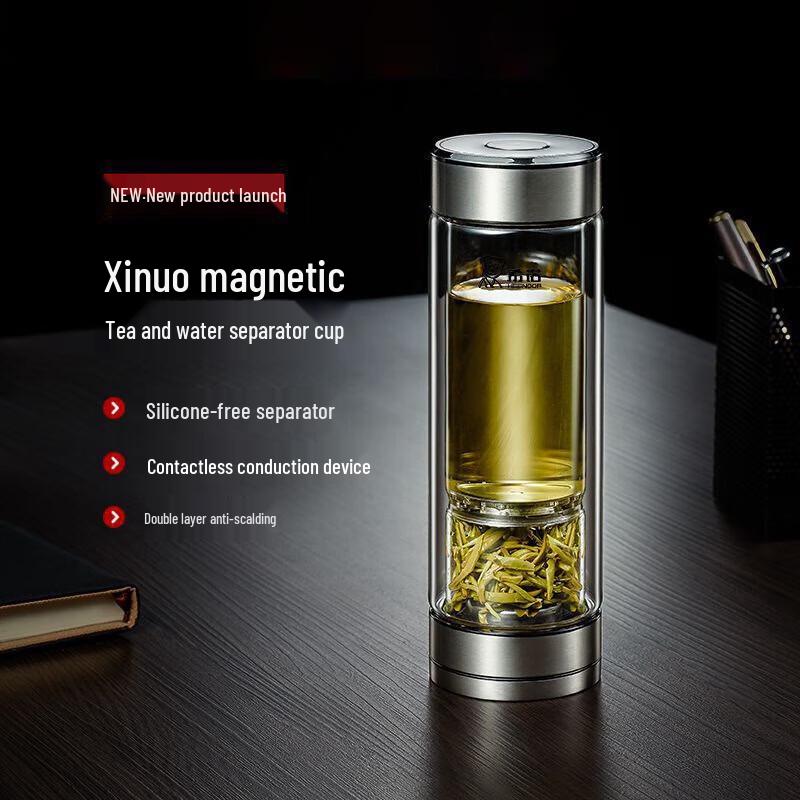 Xeno Double Wall Tea Infuser Glass Mug