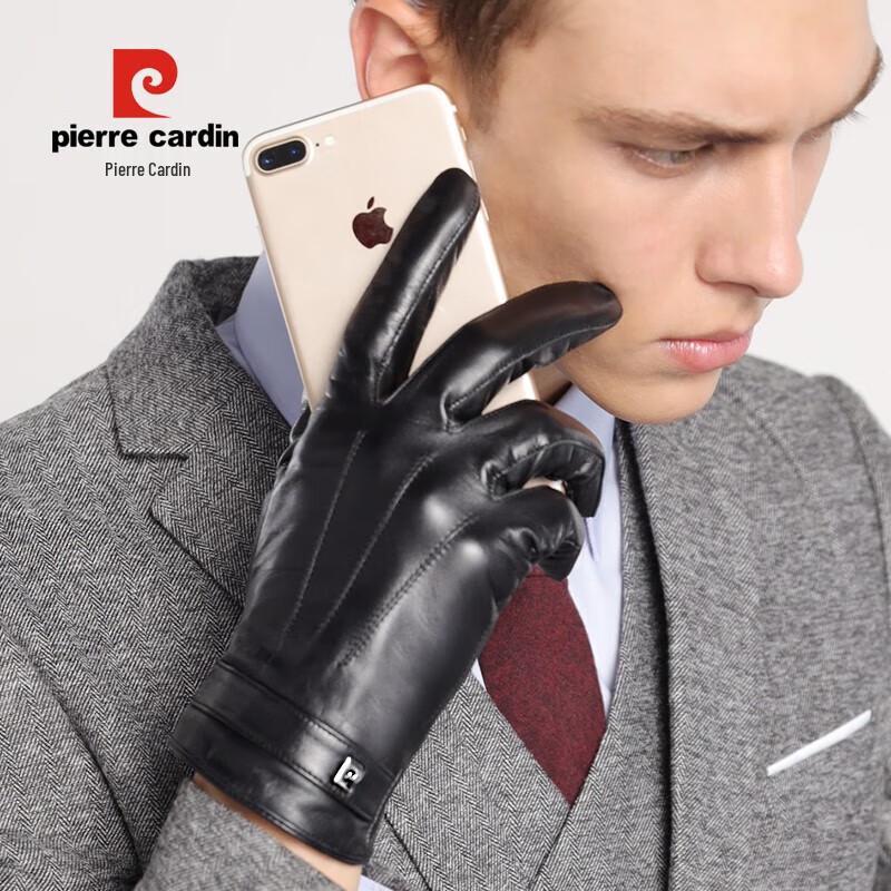 Pierre Cardin Men's Winter Touchscreen Lambskin Gloves