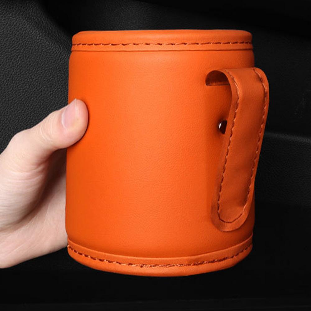 Car Door Cup Holder Leather Gap Drink Storage Box Multi-Functional Back Seat Cup Holder Organizer Automotive Interior