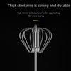 Stainless Steel Manual Press Handheld Egg Beater and Cream Mixer for Home Baking