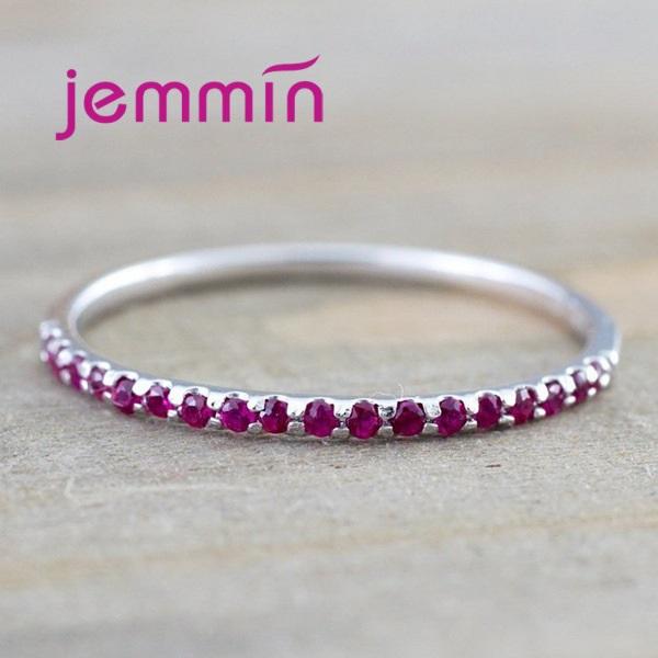 

Luxury Wedding Engagement Rings For Women Girls 925 Silver CZ Crystal Fashion Jewelry Wholesale 5