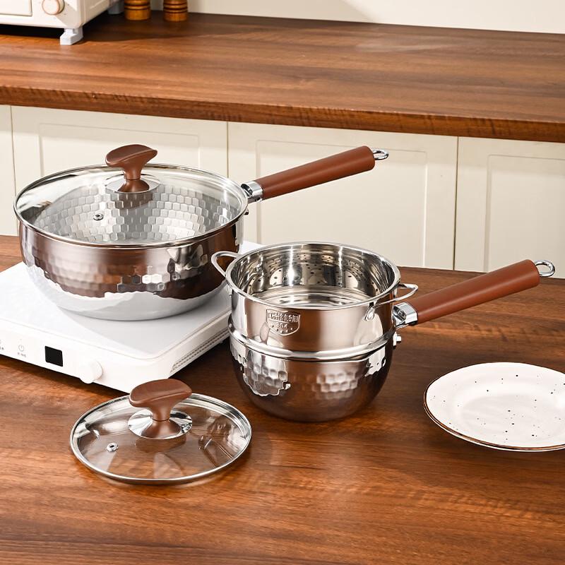 Hanyou 316L Stainless Steel Yukihira Soup Pot with Wooden Handle