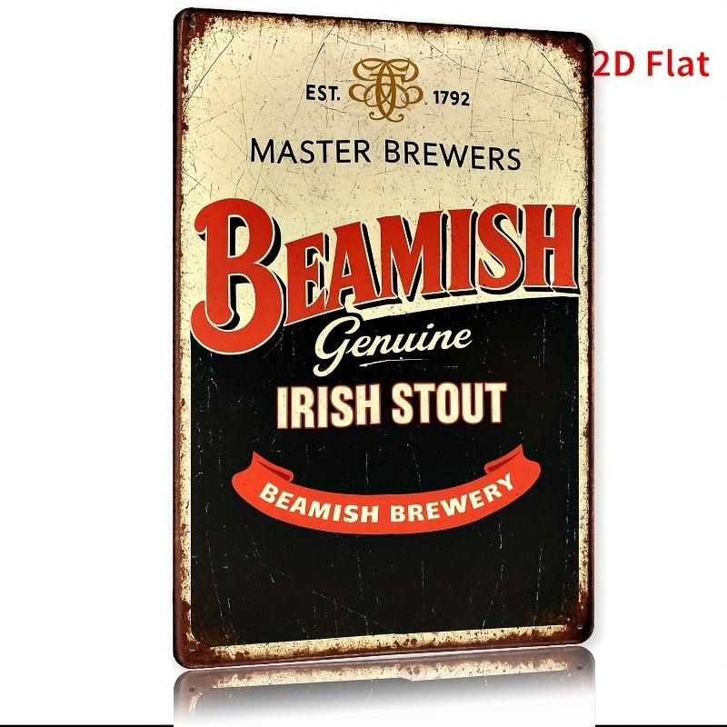 

Vintage Tin Sign Rustic Sign Bems Irish Stout Metal Wall Art with Distressed Finish Humorous Farmhouse Decor for Indoor aluminum 20x30cm