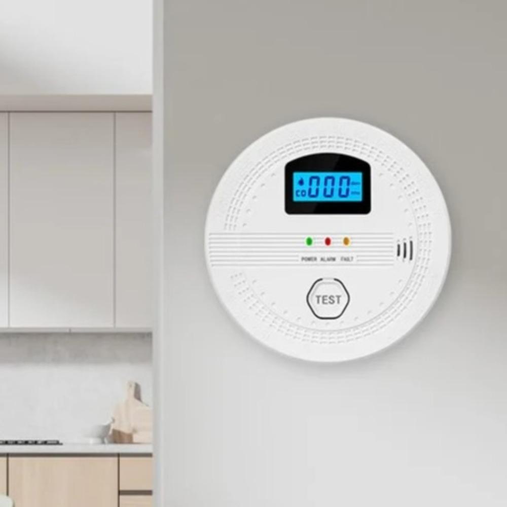 LED Indicator Fire CO Alarm LCD Digital Display CO Gas Monitor Alarm Portable CO Sensor  Home Use