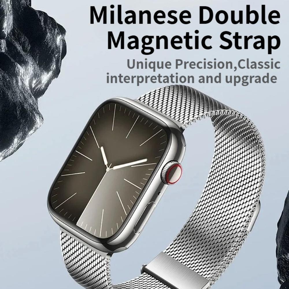 Magnetic Strap for Apple Watch Band Ultra 49mm 46mm 42mm Milanese Bracelet iWatch Series 10/11 9 8 7 6 5 4 SE/3 45/44/41/40mm