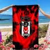 Besiktas J.K Print Beach Towel, Versatile Lightweight Absorbent Beach Towel for Pool Surf Yoga Bathroom, Perfect Birthday Holiday Gift
