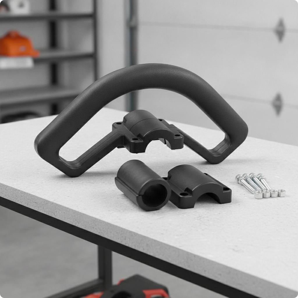 Loop Handle with Clamp Replacement Bent Side Grip Heavy-Duty Rust