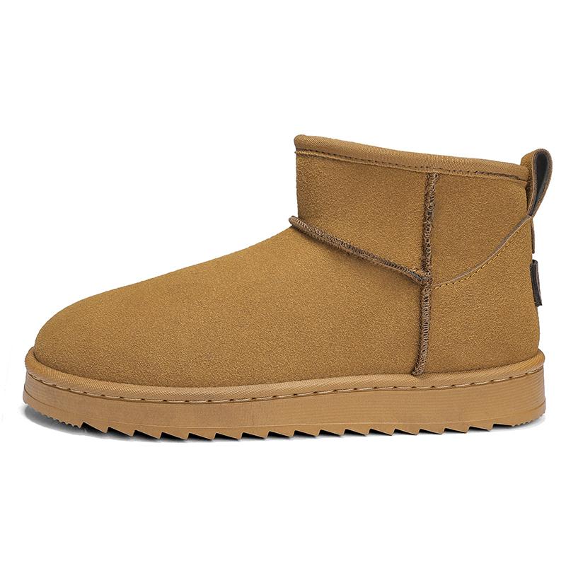 

Классические желтые зимние ботинки Мужские зимние короткие плюшевые ботильоны для мужчин и женщин Замшевые ботинки Уличные Нескользящие Платформа Пушистые Ботинки Мужские 36