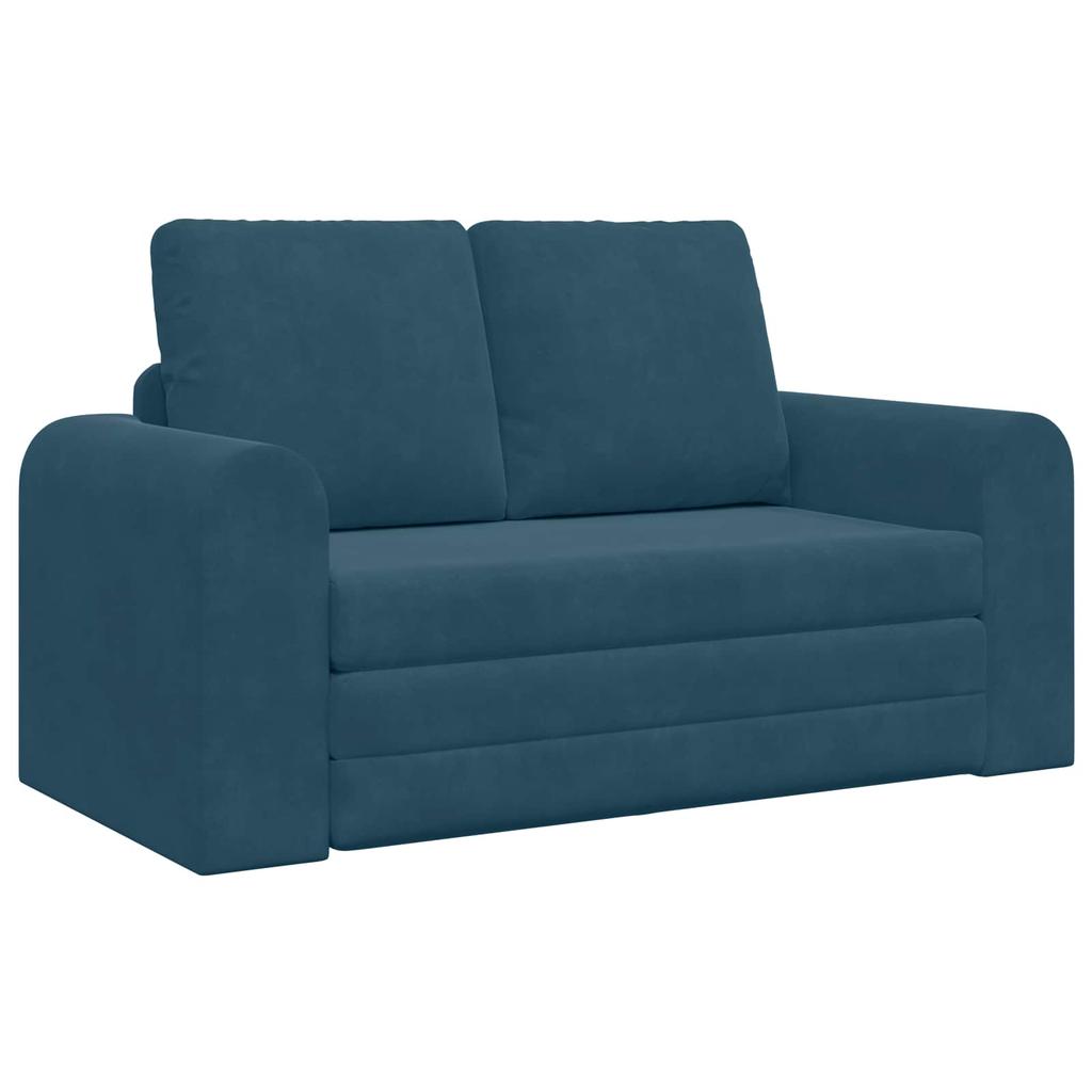 Blue Sleeper Sofa 148 X 71 X 83 Cm Velvet