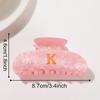 Creative Design 8.6Cm Cream-Coloured Letter Hair Clip Simple Acrylic Shark Clip Hair Accessories For Temperament Girls