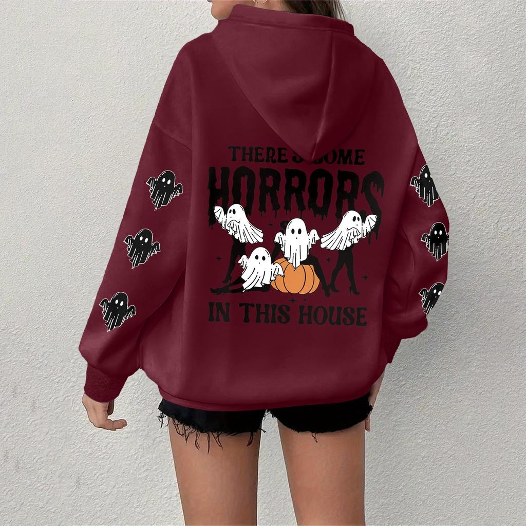 Women's Sweatshirt Casual Long Sleeve Atmosphere Top Loose Popular Round Neck Pullover Sweatshirt Top