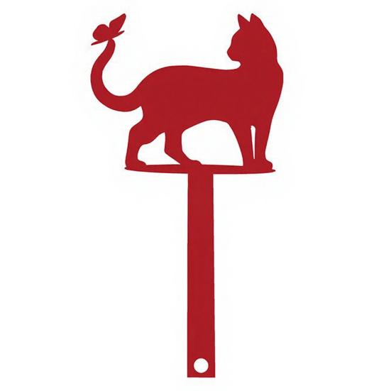 huaqianguhh Yard Iron Signage with Fixed Holes, Metal Cat Butterfly Decoration, Outdoor Mailbox Sign for Wood Leather Mailboxes