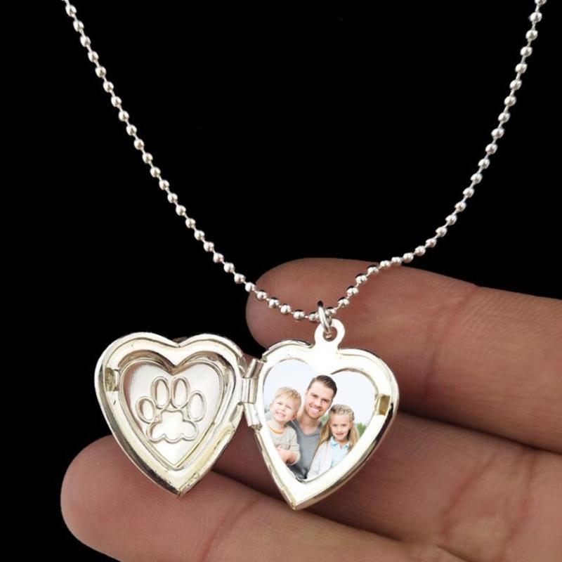 Stylový foto přívěsek ve tvaru srdce Náhrdelník s přívěskem ve tvaru srdce Materiál slitina Perfektní dárek k narozeninám a Vánocům