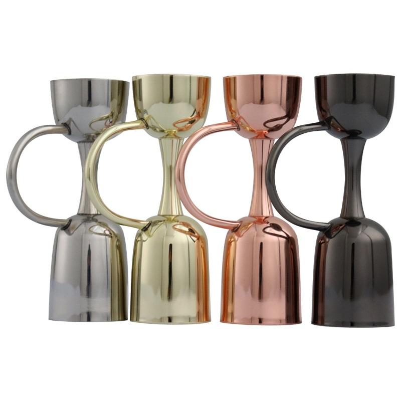 304 Stainless Steel Measuring Cup With Handle Steel Cocktail Jiggers Wine Dispenser Bartender Tools Bar Accessories