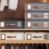 Foldable Sheet Storage Container Seasonal Clothing Organizer Capacity Sheet Organizer Storage Box with Window for Sheets