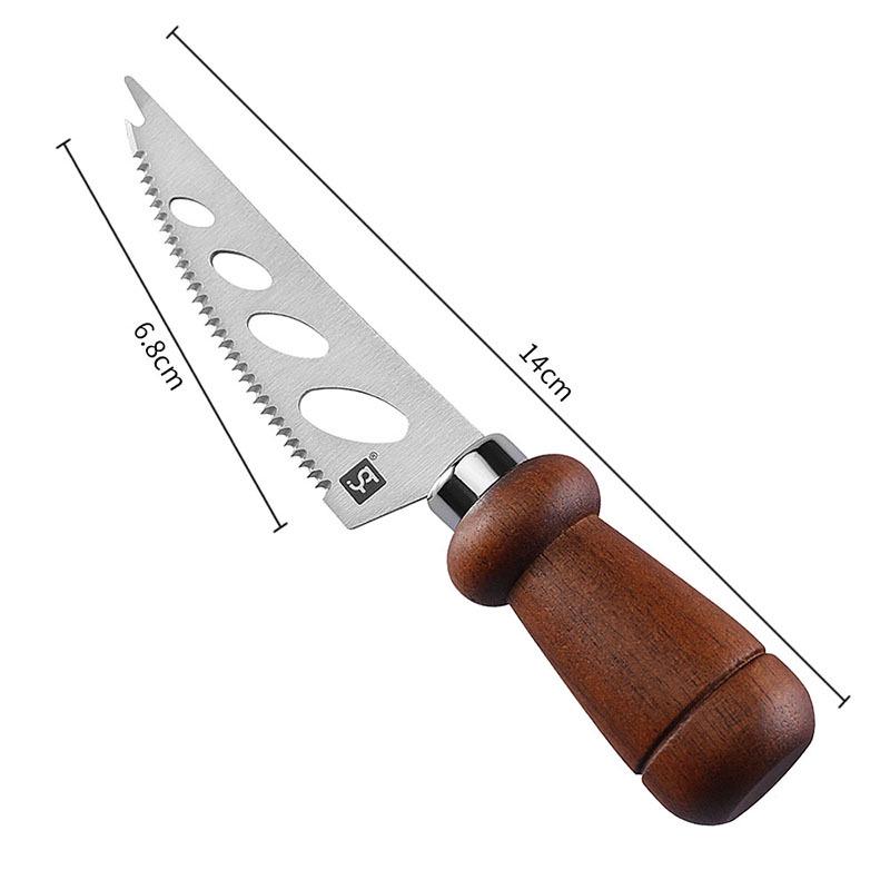 High-Quality Stainless Steel & Acacia Wood Cheese Knife and Fork Set