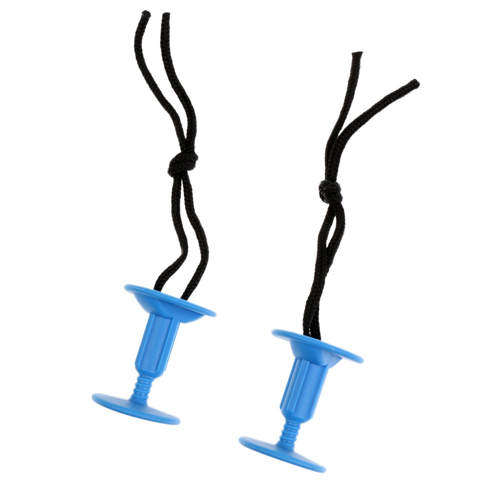 

2 шт. заглушка для троса для поводка для серфинга со съемными прорезями, нейлоновая пластиковая заглушка для троса для доски для серфинга с веслом небесно-голубой