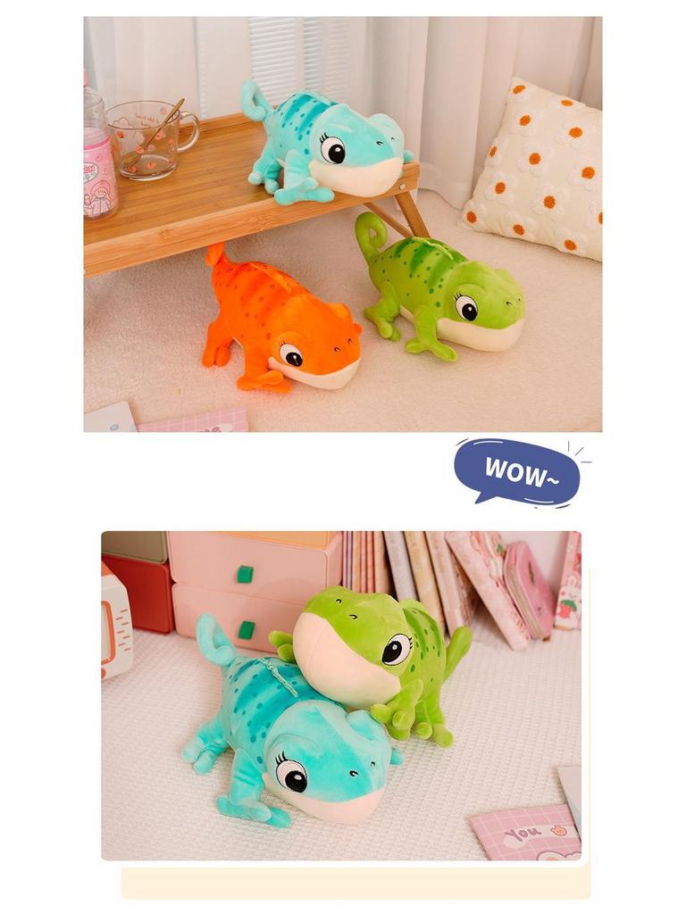 Realistisches süßes Chamäleon-Stofftier - Kleine Eidechsenpuppe als Geburtstagsgeschenk für Kinder