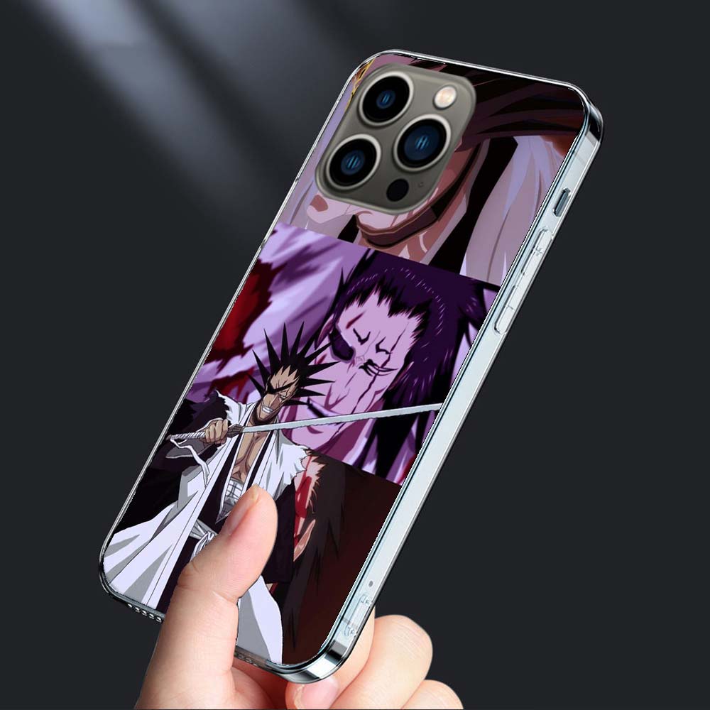 BLEACH Zaraki Kenpachi Phone Case For Iphone 16E 15 Pro 14 Plus 17E 16 17 Pro Max Air 11 12 13 Mini Shockproof Capa Cute Cove
