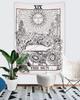 Indian Consigners Tarot Cards Tapestry Black & White The Sun Small Cotton Posters Medieval Europe (100 CM x 75 CM) (The Sun B/W)