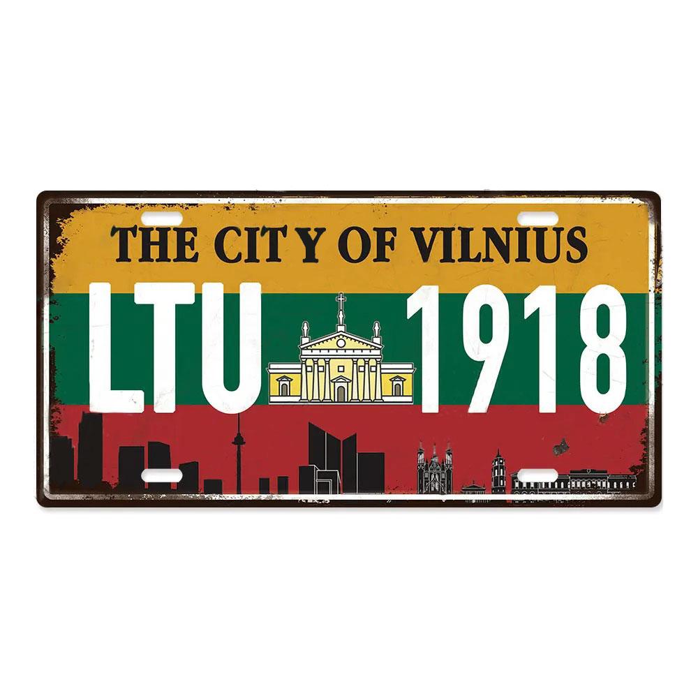 Country Posters Metal Signs Licenses Plate Plaque Metal Vintage Tin Sign Wall Decor for Man Cave Bar Home