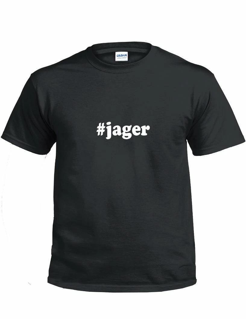 

#jager Футболка Хэштег Jager Смешной Подарок Черно-Белая Хлопковая Футболка XL