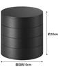 Yamazaki Accessory Tray 4 Tier Black W10 x D10 x H10cm Tower with Lid Accessory Case Accessory Storage 4069 Approx.