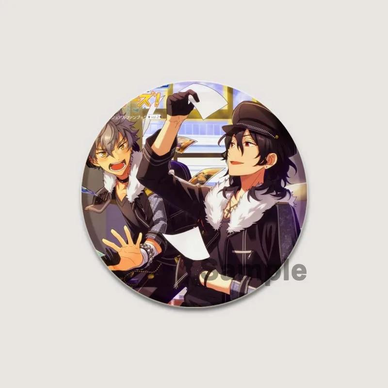 32/44/58mm Anime Ensemble Stars Pins Cartoon Characters Rei Sakuma Badge Handmade Brooches Breastpin for Backpack Clothes Gift Accessory