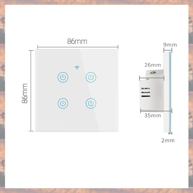 2025 Trend Cerhot Homekit Wifi Smart Switch Touch Key Siri Control 1/2/3/4 Gang No Neutral And Neutral Needed Dual Mode EU Plug