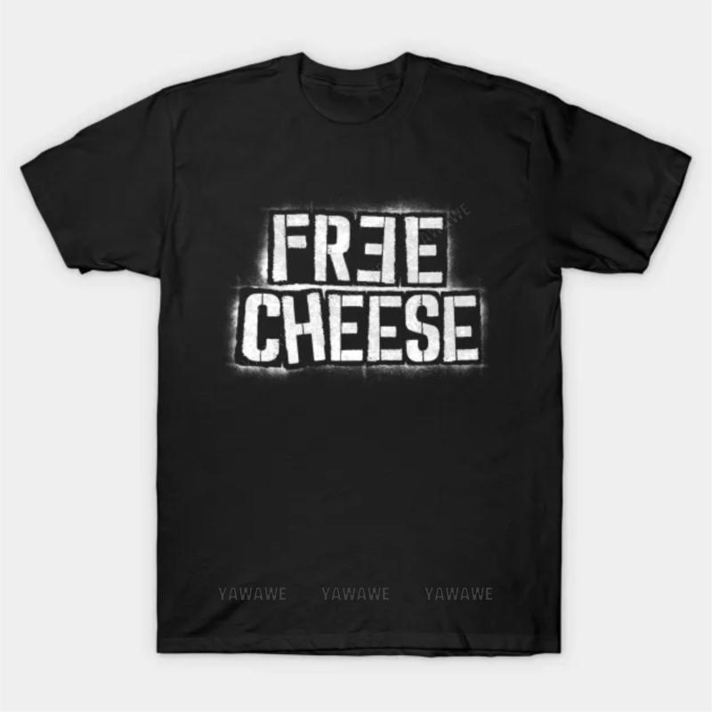 

Hot sale summer teeshirt brand tshirt for men Free Cheese T Shirt male fashion cotton tshirt casual unisex short sleeve tops S